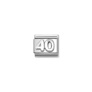 COMPOSABLE CLASSIC LINK 330101/59 NUMBER 40 IN 925 SILVER
