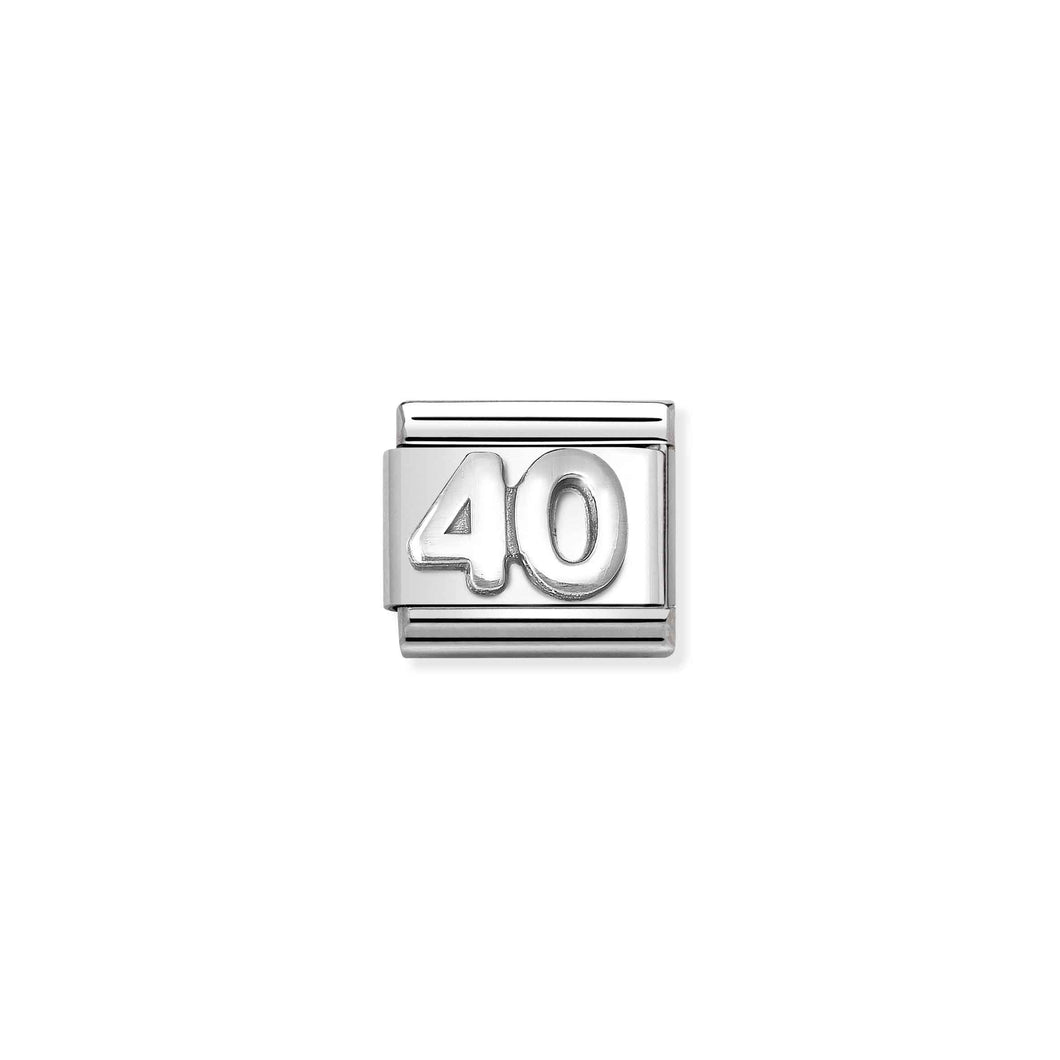 COMPOSABLE CLASSIC LINK 330101/59 NUMBER 40 IN 925 SILVER