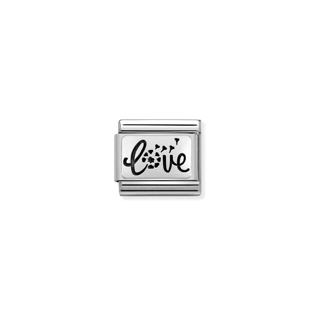 COMPOSABLE CLASSIC LINK 330109/59 LOVE WITH DANDELION IN SILVER