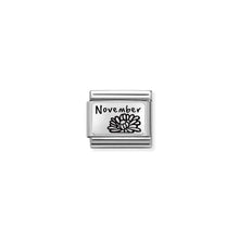 Load image into Gallery viewer, COMPOSABLE CLASSIC LINK 330112/23 NOVEMBER FLOWER IN 925 SILVER
