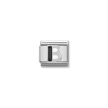 Load image into Gallery viewer, COMPOSABLE CLASSIC LINK 330201/02 BLACK LETTER B IN 925 SILVER
