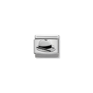 COMPOSABLE CLASSIC LINK 330202/46 PANAMA HAT IN ENAMEL & 925 SILVER