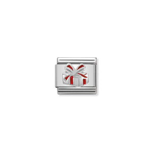 COMPOSABLE CLASSIC LINK 330204/06 RED GIFT BOX IN ENAMEL & 925 SILVER