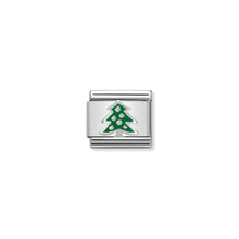 Load image into Gallery viewer, COMPOSABLE CLASSIC LINK 330204/08 CHRISTMAS TREE IN ENAMEL &amp; 925 SILVER
