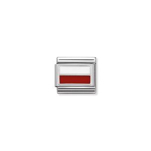 COMPOSABLE CLASSIC LINK 330207/13 POLAND IN ENAMEL & 925 SILVER