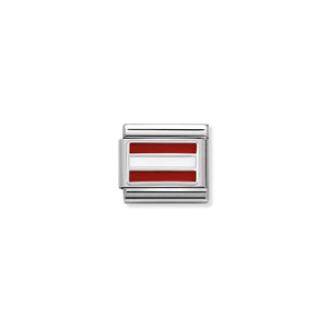 COMPOSABLE CLASSIC LINK 330207/18 AUSTRIA IN ENAMEL & 925 SILVER