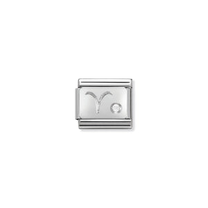 COMPOSABLE CLASSIC LINK 330302/01 ARIES ZODIAC WITH CZ IN 925 SILVER
