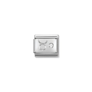 COMPOSABLE CLASSIC LINK 330302/02 TAURUS ZODIAC WITH CZ IN 925 SILVER