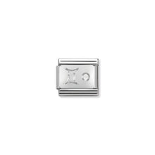 Load image into Gallery viewer, COMPOSABLE CLASSIC LINK 330302/03 GEMINI ZODIAC WITH CZ IN 925 SILVER

