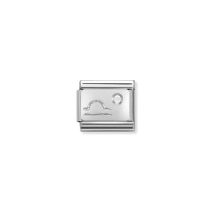 COMPOSABLE CLASSIC LINK 330302/07 LIBRA ZODIAC WITH CZ IN 925 SILVER