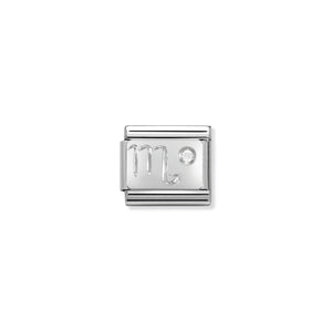 COMPOSABLE CLASSIC LINK 330302/08 SCORPIO ZODIAC WITH CZ IN 925 SILVER