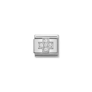 COMPOSABLE CLASSIC LINK 330304/03 CROSS WITH CZ IN 925 SILVER