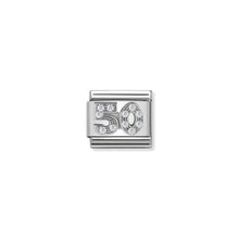 Load image into Gallery viewer, COMPOSABLE CLASSIC LINK 330304/23 NUMBER 50 WITH CZ IN 925 SILVER
