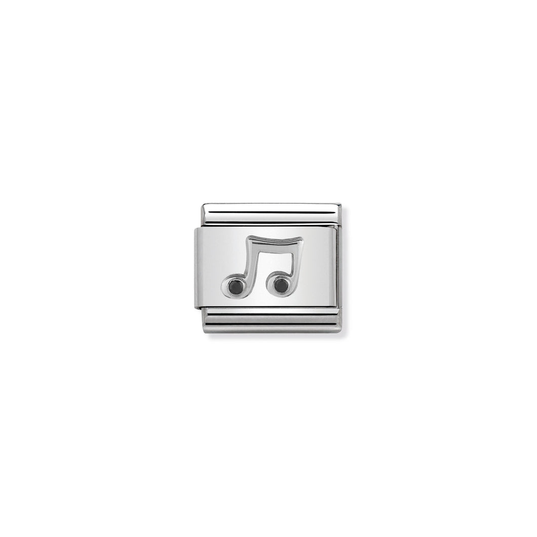COMPOSABLE CLASSIC LINK 330311/08 MUSIC NOTE WITH ENAMEL IN 925 SILVER
