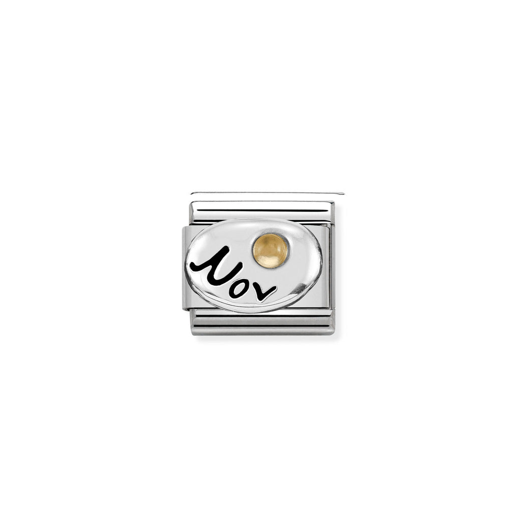 COMPOSABLE CLASSIC LINK 330505/11 NOVEMBER CITRINE IN 925 SILVER