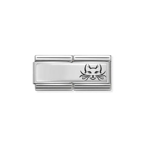 COMPOSABLE CLASSIC DOUBLE LINK 330710/17 CAT IN 925 SILVER