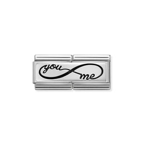 COMPOSABLE CLASSIC DOUBLE LINK 330710/43 YOU INFINITE ME IN SILVER