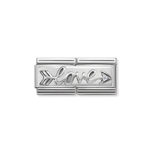 Load image into Gallery viewer, COMPOSABLE CLASSIC DOUBLE LINK 330730/02 LOVE ARROW WITH CZ IN 925 SILVER
