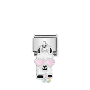 COMPOSABLE CLASSIC LINK 331805/15 LLAMA HEAD CHARM IN ENAMEL & 925 SILVER