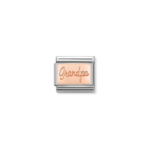 COMPOSABLE CLASSIC LINK 430101/35 GRANDPA PLATE IN 9K ROSE GOLD