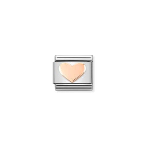 COMPOSABLE CLASSIC LINK 430104/37 HEART IN 9K ROSE GOLD