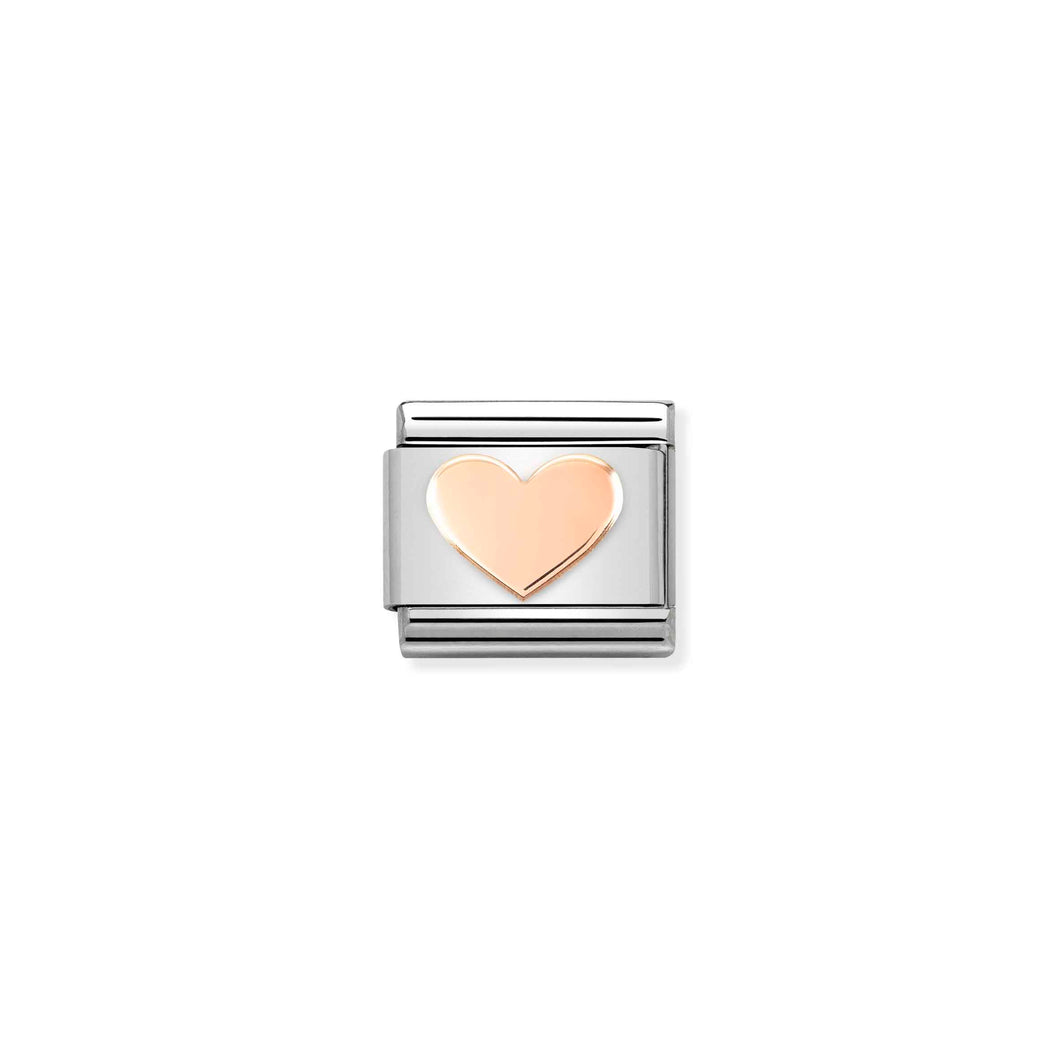COMPOSABLE CLASSIC LINK 430104/37 HEART IN 9K ROSE GOLD