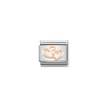 Load image into Gallery viewer, COMPOSABLE CLASSIC LINK 430104/41 HEARTS INTERTWINED IN 9K ROSE GOLD
