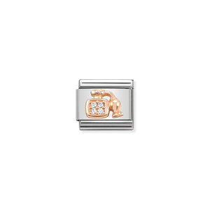 COMPOSABLE CLASSIC LINK 430302/30 PERFUME WITH CZ IN 9K ROSE GOLD
