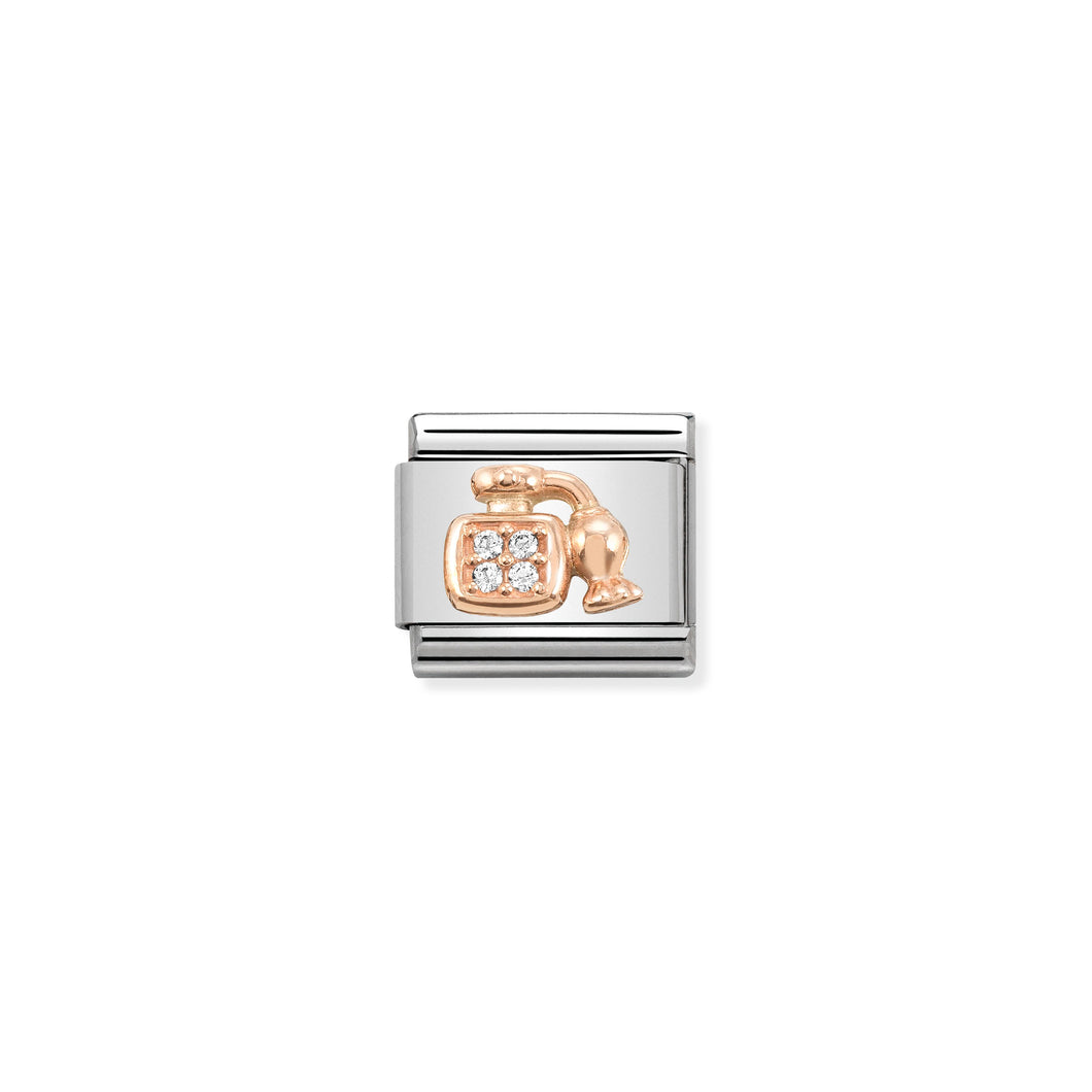 COMPOSABLE CLASSIC LINK 430302/30 PERFUME WITH CZ IN 9K ROSE GOLD