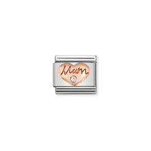 Load image into Gallery viewer, COMPOSABLE CLASSIC LINK 430305/10 MUM HEART IN 9K ROSE GOLD &amp; CZ
