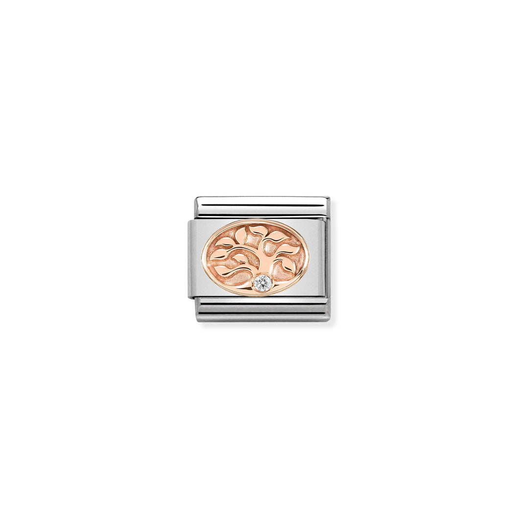 COMPOSABLE CLASSIC LINK 430305/12 TREE OF LIFE IN 9K ROSE GOLD & CZ