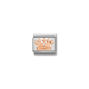COMPOSABLE CLASSIC LINK 430305/24 CROWN IN 9K ROSE GOLD & CZ