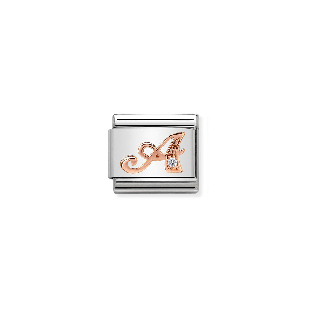 COMPOSABLE CLASSIC LINK 430310/01 LETTER A IN 9K ROSE GOLD