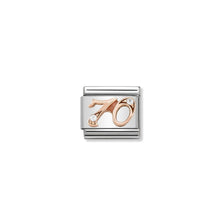 Load image into Gallery viewer, COMPOSABLE CLASSIC LINK 430315/70 NUMBER 70 IN 9K ROSE GOLD AND CZ
