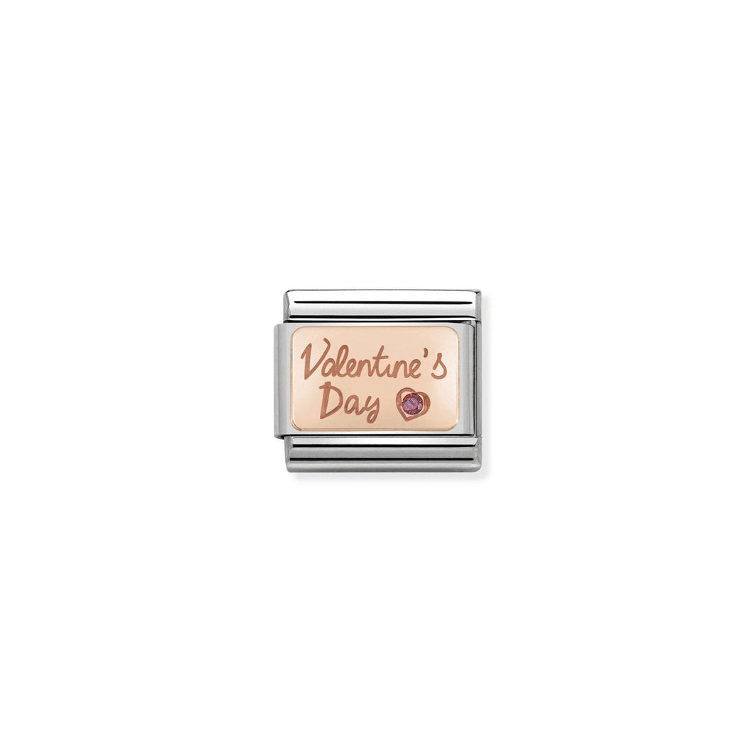 COMPOSABLE CLASSIC LINK 430316/02 VALENTINE'S DAY IN 9K ROSE GOLD WITH CZ