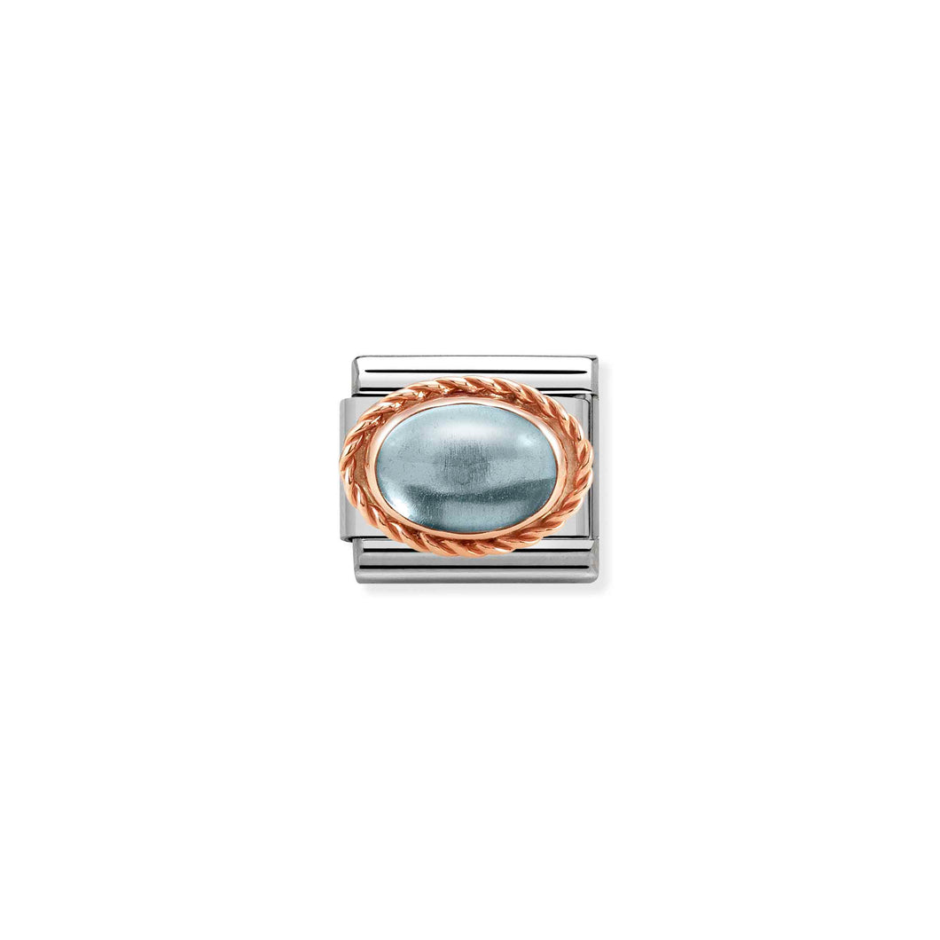 COMPOSABLE CLASSIC LINK 430507/30 BLUE TOPAZ IN 9K ROSE GOLD