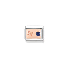 Load image into Gallery viewer, COMPOSABLE CLASSIC LINK 430508/09 SEPTEMBER SAPPHIRE IN 9K ROSE GOLD
