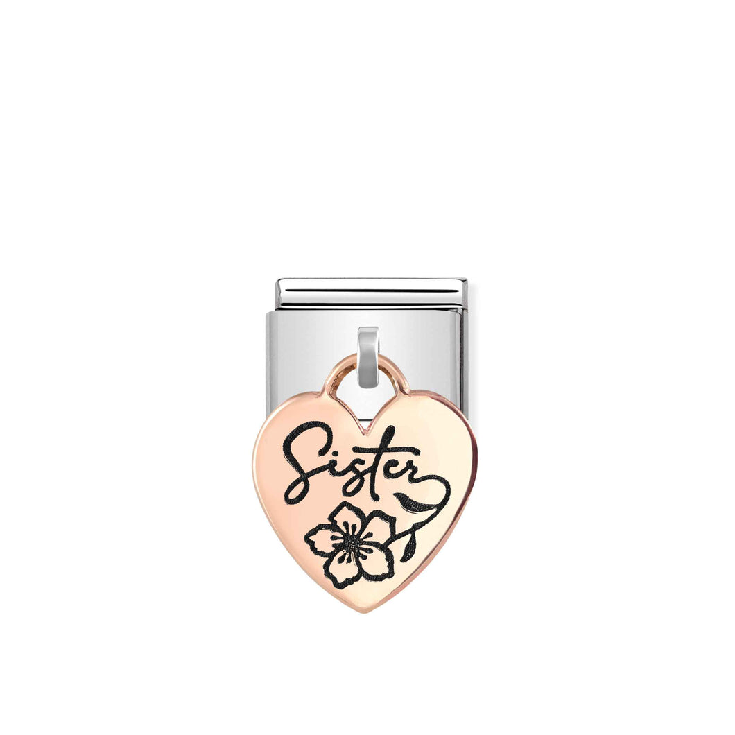 COMPOSABLE CLASSIC LINK 431803/05 SISTER CHARM IN 9K ROSE GOLD