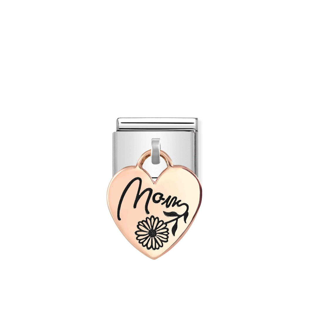 COMPOSABLE CLASSIC LINK 431803/09 MOM CHARM IN 9K ROSE GOLD
