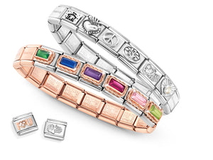 COMPOSABLE CLASSIC LINK 430604/033 PERIDOT GREEN CZ IN 9K ROSE GOLD
