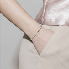 Load image into Gallery viewer, example of &quot;A&quot; pendant added to SeiMia bracelet
