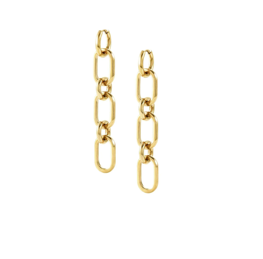 DRUSILLA EARRINGS 028702/012 GOLD CHAIN