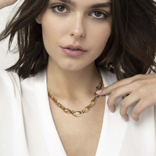 Load image into Gallery viewer, AFFINITY NECKLACE 028606/012 GOLD PVD CHAIN &amp; CZ
