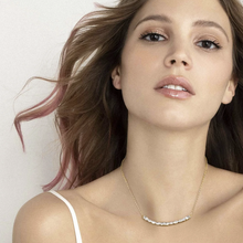 Load image into Gallery viewer, COLOUR WAVE NECKLACE 149802/014 GOLD WHITE CZ
