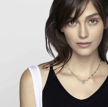 Load image into Gallery viewer, SEIMIA BLACK AGATE NECKLACE 148803/051 WITH SILVER FINISH

