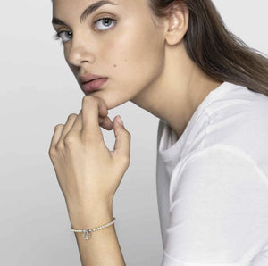 SEIMIA CRYSTAL PEARL BRACELET 148800/028 WITH SILVER FINISH