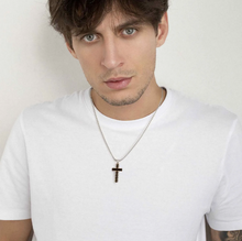 Load image into Gallery viewer, STRONG DIAMOND NECKLACE 028303/001 STAINLESS STEEL CROSS

