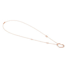 Load image into Gallery viewer, UNICA LARGE PENDANT NECKLACE 146406/002 ROSE GOLD HEART &amp; CZ
